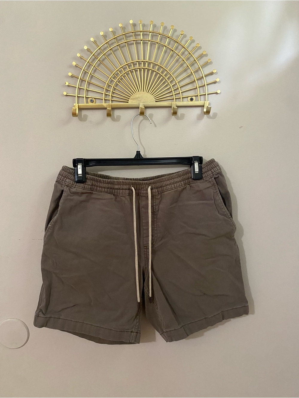 Goodthreads Men's Taupe Drawstring Shorts